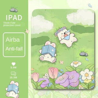 [iPad Air 4] เคสซิลิโคนใส ลายการ์ตูนกระต่าย พร้อมช่องใส่ปากกา สําหรับ iPad 2021 Pro 11 Air1 2 gen5 6 9.7 iPad Air 3 Pro 2017 10.5 gen9 8 7 10.2 gen 10 2022 10.9