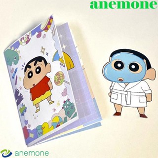 Anemone หนังสือสติกเกอร์ ลายการ์ตูนชินจัง แฮนด์เมด สําหรับเด็ก