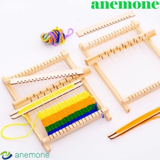 Anemone ชุดอุปกรณ์ถักทอผ้า แบบไม้ โฮมเมด DIY|ลูมไม้ ขนาดเล็ก ใช้งานง่าย สําหรับเย็บผ้า|ของเล่นในครัวเรือน