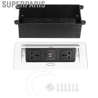 Superparis 250V 13A Type Table Socket 3 Way Electrical Outlet Combination Power three Dual USB Supply Accessories