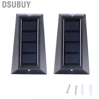 Dsubuy Solar Fence Light Wall 2Pcs For Backyard Garden