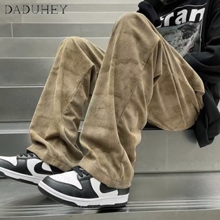 DaDuHey🔥 2023 New Corduroy Trendy Fashion Joker Straight-Leg Pants  Mens American-Style Retro Tie-Dye Loose Casual Pants