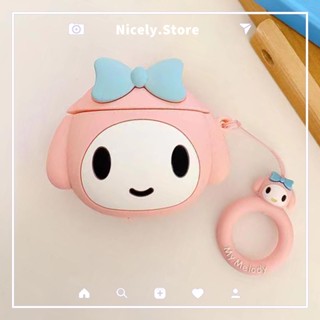 SANRIO เคสหูฟังบลูทูธไร้สาย ซิลิโคน ลายเมโลดี้ ซานริโอ้ 3D น่ารัก กันหาย สําหรับ Airpods 1 2 Air Pod 3 Pro