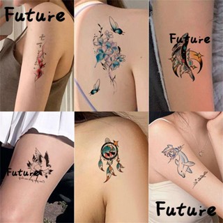 Future สติกเกอร์รอยสัก ลายการ์ตูนผีเสื้อ ดอกไม้ กันน้ํา ติดทนนาน สําหรับผู้ชาย และผู้หญิง