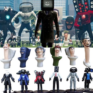 ตุ๊กตาฟิกเกอร์ Skibidi Toilet Action Figure Game ของเล่นสําหรับเด็ก 12 ชิ้น