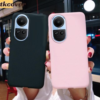 เคสโทรศัพท์มือถือแบบนิ่ม TPU ผิวด้าน บางมาก สีแคนดี้ สําหรับ OPPO Reno10 Pro+ 5G A78 A58 4G