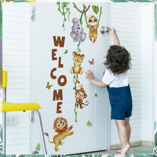 [Freneci] สติกเกอร์ ลาย Welcome สัตว์ สําหรับติดตกแต่งผนังห้องนอน