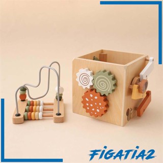 [Figatia2] ของเล่นลูกบาศก์ไม้ Montessori สําหรับเด็กวัยหัดเดิน