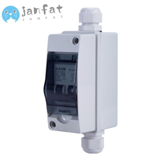 Janfat กล่องสวิตช์วงจรเบรกเกอร์ Abs ขนาดเล็ก แบบพกพา AC90-400V DC12-1000V กันน้ํา สีขาว