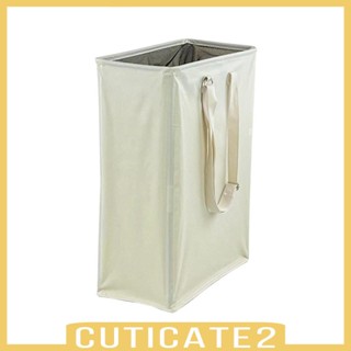 [Cuticate2] ตะกร้าซักผ้า พับได้ พร้อมที่จับ ขนาดใหญ่ สําหรับหอพัก บ้าน ห้องนอน