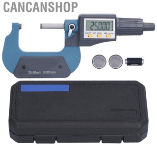 Cancanshop Digital Micrometer  Gauge 25‑50mm Range Professional Electronic Thickness Measuring Tool 0.00005in/0.001mm Resolution for Woodworking Industry