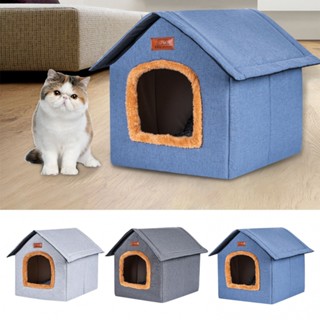 Cozy Waterproof Cat House with Velvet Interior Perfect Shelter for Stray Cats