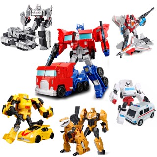 โมเดลหุ่นยนต์ Transformers Optimus Prime Bumblebee Dinosaur Tank Helicopter Warrior Jet Robot ของเล่นสําหรับเด็ก