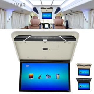 ALABAMAR 19in รถ Roofmount LCD Monitor Flip Down 1080P 16 สี Touch Control บรรยากาศ Light อินพุต USB