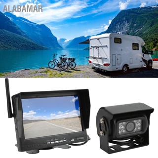 ALABAMAR กล้องสำรอง HD พร้อม 7in Monitor Kit อินฟราเรด Night Vision มุมกว้าง IP68 กันน้ำสำหรับรถบรรทุกรถพ่วง RV Pickups