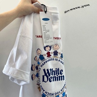เสื้อยืดพิมพ์ลาย Snoppy Story BECC / Summer / Foever Friends พิมพ์ลายหน้าหลัง คอตต้อน ใส่สบาย ฟรีไซส์ น่ารักเกินต้าน