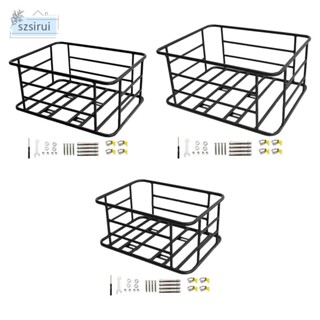 [szsirui] ตะกร้าเหล็กติดด้านหลังจักรยาน ถอดออกได้ สําหรับจักรยานเสือหมอบ