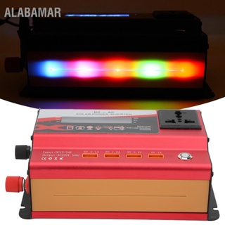 ALABAMAR รถแปลงไฟสีแดง DC 12V/24V เป็น AC 220V 50Hz 420W หน้าจอ LCD ที่ได้รับการจัดอันดับ 1 Outlet Ambient Light