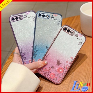 เคส Iphone 8 Plus iPhone 7 Plus / 11 Pro Max / XS Max / XR / iPhone 11 ดอกไม้ ผีเสื้อ เคสโทรศัพท์ป้องกัน HYB