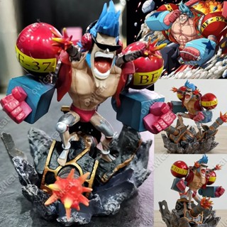 โมเดลวันพีช One Piece Franky (after Timeskip Ver.) 13cm GK Version Straw Hat Pirates Cyborg Iron Man Frankie Battle PVC Figure Packed in Box Model Luffy