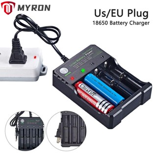 Myron 18650 อะแดปเตอร์ที่ชาร์จแบตเตอรี่ AC 110V 220V 4 ช่อง