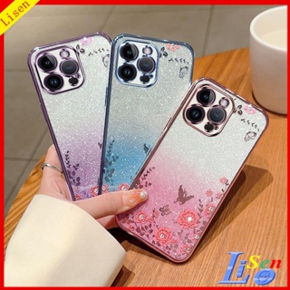 เคส iPhone 14 Pro Max iPhone 14 13 Pro Max iPhone 14 Pro HYB ดอกไม้ ผีเสื้อ เคสโทรศัพท์ ป้องกัน