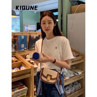 KIQUNE  กระเป๋าผู้หญิงสะพายข้าง กระเป๋าสะพาย ข้าง 2023 NEW   Unique High quality สวยงาม Stylish L91T16A7 37Z230910