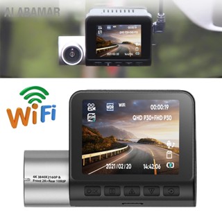 ALABAMAR 4KรถDashกล้องด้านหน้า2Kด้านหลัง1080P DVR 170° มุมกว้างNight Vision WiFi Video Recorder DC 12V‑24V