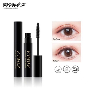 JULYSTAR P.two.p มาสคาร่าสีดำกันน้ำ Long Lasting Smudge-proof มาสคาร่าแต่งหน้ายาว Eye Hypercurl