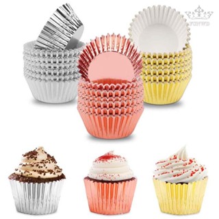 【FUNWD】Flawless Baking with 100 Pcs Foil Cupcake Muffin Baking Cases Top Quality