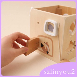 [szlinyou2] ของเล่นลูกบาศก์ไม้ มอนเตสซอรี่ สําหรับเด็กวัยหัดเดิน