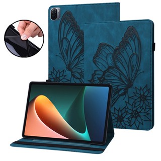 เคสแท็บเล็ตหนัง TPU แบบนิ่ม ลายผีเสื้อ สําหรับ Xiaomi Pad 5 Pro Mi Pad 5 Pro Xiaomi Pad 5 11 นิ้ว 2021