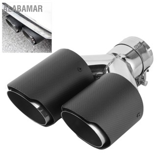 ALABAMAR Matte Carbon Fiber Tail Throat Exhaust Tip Y shaped Dual Outlet Universal Car Accessory