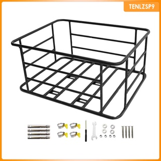 [tenlzsp9] ตะกร้าเหล็กติดด้านหลังจักรยาน ถอดออกได้ สําหรับจักรยานเสือหมอบ