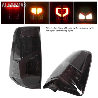 ALABAMAR 2PCS รถยนต์ LED ไฟท้ายฮาโลเจน Smoky PC เลนส์ภายนอกสำหรับ NAVARA Np300 2021