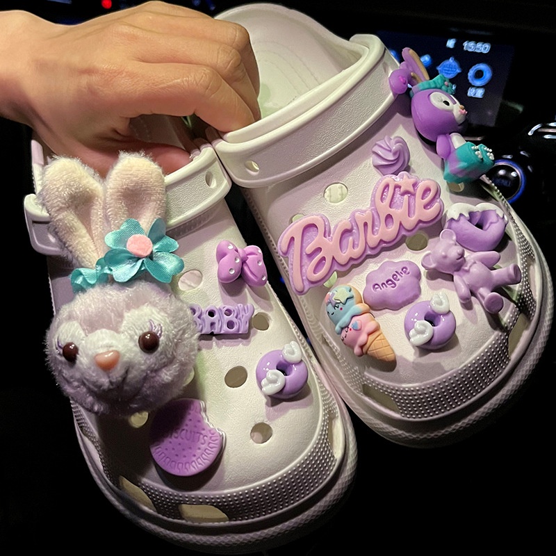 หัวเข็มขัด ลายการ์ตูน StellaLou Crocs Jibbitz 3D ถอดออกได้ อุปกรณ์เสริม สําหรับรองเท้า Crocs