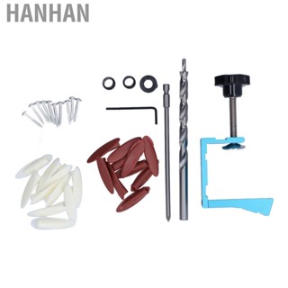 Hanhan Pocket Hole Jig Kit High Hardness Oblique Locator 15° Drilling for Woodworking Home DIY Enthusiasts Carpenter