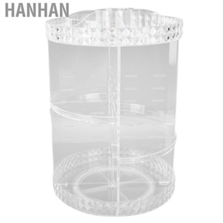 Hanhan Makeup Box 360° Rotation For Creams Brushes Lipsticks MF