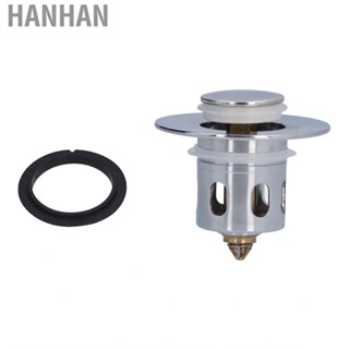 Hanhan Wash Basin Bounce Drain Filter Stainless Steel PressType Sink Stopper Plug