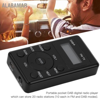 ALABAMAR แบบพกพาเครื่องรับวิทยุดิจิตอล DAB + รองรับ FM Clear Sound สำหรับรถยนต์พร้อมหูฟัง