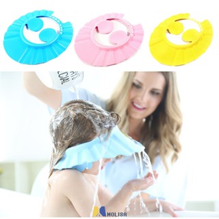 หมวกอาบน้ำเด็ก Eva หมวกแชมพูแบบปรับได้ Baby Ear Guards หมวกอาบน้ำเด็ก MOLISA