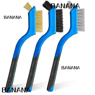 Banana1 ชุดแปรงขูดขีด ไนล่อน สเตนเลส ทองเหลือง ขนาดเล็ก 7 นิ้ว 3 ชิ้น