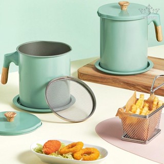 【FUNWD】Oil Kettle Kitchen Tools Oil Fat Separator Bottle Oil Storage Stainless Steel
