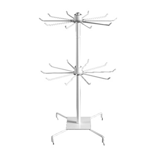 Adjustable Home Decoration Exhibition Accessories Storage Tree Tower Cosmetic Product Shelves Rotating Necklace Holder