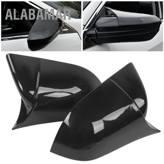 ALABAMAR ฝาครอบกระจกมองหลังด้านซ้ายและขวาสีดำเงา Add-On Shell Fit สำหรับ Tesla รุ่น 3 17-20