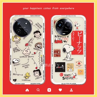 พร้อมส่ง เคสโทรศัพท์มือถือ ซิลิโคน TPU นิ่ม ใส กันกระแทก ลายการ์ตูนสนูปปี้น่ารัก สําหรับ Realme 11 NFC C51 Realme11 RealmeC51 4G 2023