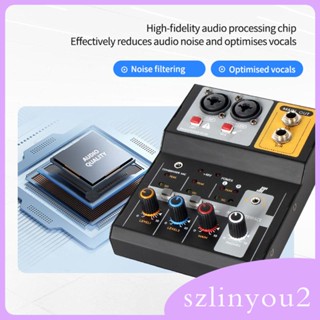 [szlinyou2] เครื่องผสมเสียงดิจิทัล 16 บิต ความละเอียดเสียง 48KHz เชื่อมต่อง่าย 2 ช่อง สําหรับพอดคาสต์ KTV