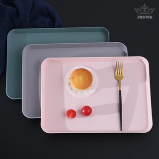 【FUNWD】Food Plate Canteen Drinks Fast Food Lap Plastic Snack Trays Fast Food Tray