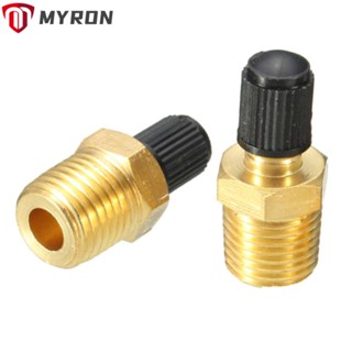 Myron วาล์วเติมอากาศ ทองเหลือง 1/4 นิ้ว NPT 1/4 นิ้ว ทนทาน 2 ชิ้น