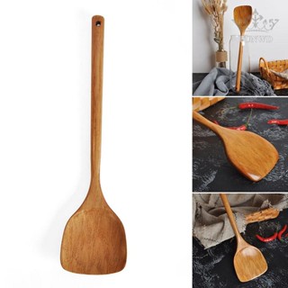 【FUNWD】Brand New Useful Wooden Spatula Spoon Cooking Kitchen Home Durable Wok Shovel